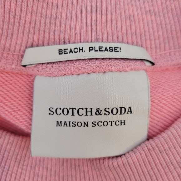 Scotch & Soda Pink Cropped Sweatshirt - Size L - Picture 12 of 16